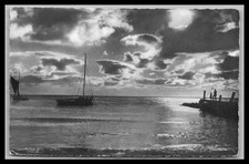 Ansichtskarte Ostseebad Burg / Insel Fehmarn / Abend im Binnensee