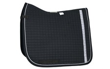 EQUINOS Schabracke Dressurschabracke Schwarz mit Lammfell