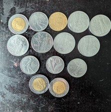 14 Münzen Italienische Lire