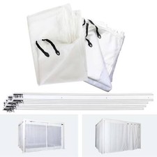 B-Ware Seitenwand für Pergola MCW-J32, 4er-Set, Moskitonetz Pavillon 3x4m weiß