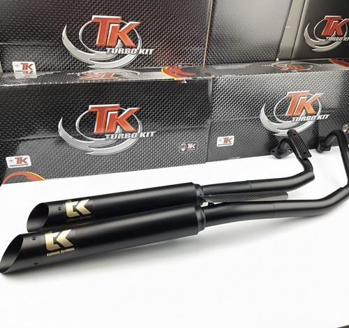 Auspuff turbo kit custom - auspuff, black