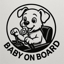3x baby on board dog car