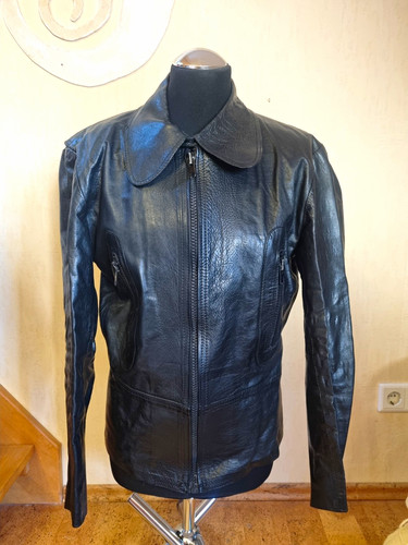 Damen biker lederjacke schwarz - biker,