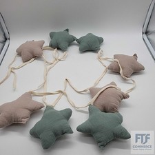 LILIMAUS Sternen Wimpelkette Stoff [in 12 Farben] Wimpelkette Kinderzimmer - 100