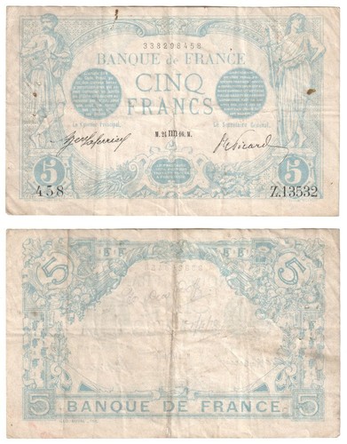 Frankreich francs banknote - 5,