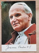 Postkarte Ansichtskarte Autogrammkarte Papst Johannes Paul