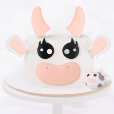Kuh Kuchen Kuchendekoration, Bauernhof Tier Kuchen Dekoration, Bauernhof Geburts