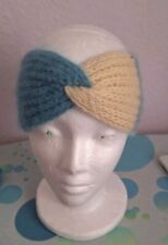 Damen Winter Stirnband aus Plüsch Nerz Kaschmir Wolle,  Handarbeit, Zweifarbig