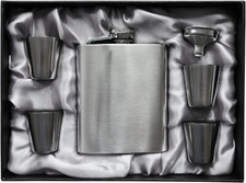 Flachmann Edelstahl Set