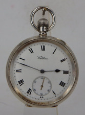 Offene Herrentaschenuhr Waltham / Dennison Silber 1908 - TOPZUSTAND (69279)