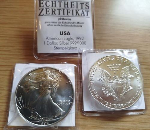 Silbermünze american - oz,