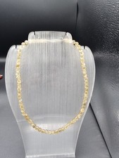 Citrin (Gebr.Amethyst) Kette 6mm 42cm,Silber 925er Verschluß.