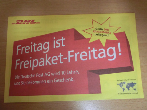 Paketfreimarke dhl jahre - 10,