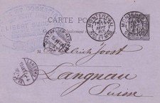 FRANCE 1887, 10C Allegory Kab