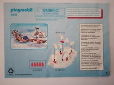 Playmobil Bauanleitung 9057 Polarforscher mit Hunden A6 , 4 Seiten