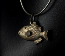 Anhänger Silber 925 Fisch Drückerfisch satiniert matt 3D Designer - modern