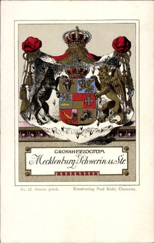 Wappen litho großherzogtum - wappen,