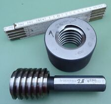 Trapez Gewinde Lehrdorn Lehrring TR55x9 links LH lks Prüfdorn Prüfring Lehre Tr