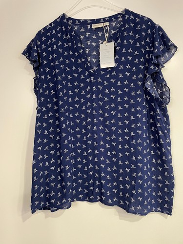 Blue motion kurzarm bluse - blue,