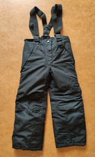 Schneehose Skihose Latzhose Träger abnehmbar  Gr. 110/116  Schwarz  
