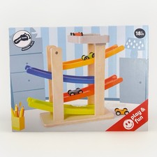 Rennturm Motorik Holzspielzeug Kinder Auto Turm Rennwagen Small Foot Play & Fun