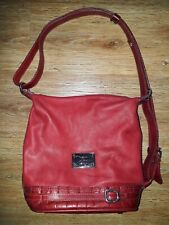 weinrote, italienische Ledertasche, VALENTINA, wenig benutzt, sehr gut