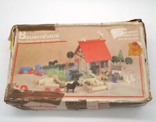 Vero DDR Bauernhaus Holzspielzeug Bauernhof VEB Vintage Ostalgie Spiel