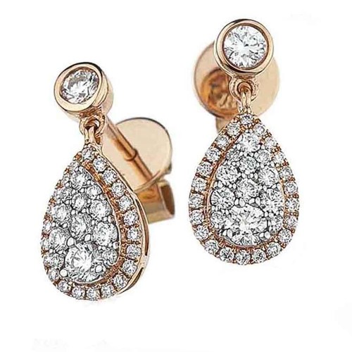 Diamant birne ohrhänger - diamant,