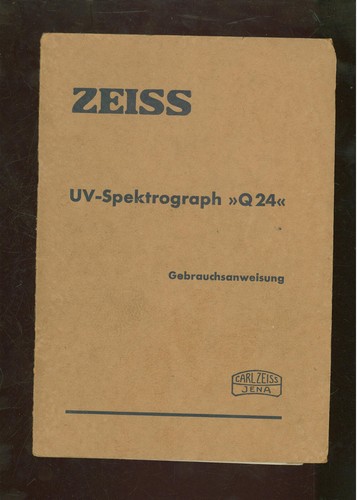 Zeiss spektrograph q24 - zeiss, uv-spektrograph