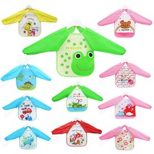 Diawell Baby Lätzchen Ärmellätzchen Malschürze Schnür mit Ärmel Wasserdicht