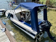 Motorboot/Kajüte/Suzuki 4T-15PS/Bj05/22/inkl. Trailer/TopZustand/Angelboot