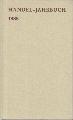 Händel jahrbuch jahrgang - händel-jahrbuch.,