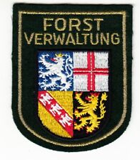 BRD Forst  Saarland Forstverwaltung  Ärmelemblem gold gestickt