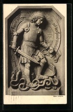 Künstler-AK Heinz Schiestl: Ritter mit Schwert 1915 