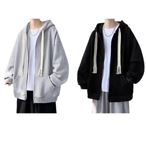 Herren einfarbig hoodie jacke - herren,