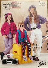 Kinder Struktur Jacke Weste STRICKMUSTER Kariert Baskenmütze Jarol E929