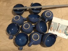 11 Denby England Reflex  Blue  Tassen Kaffeetassen Blau  Teetassen  Rarität 