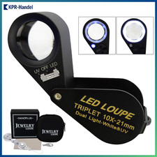 Faltbare Lupe 10x mit UV-Licht