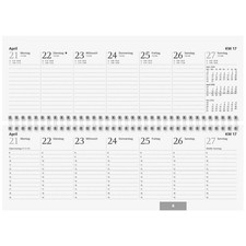 GLOCKEN Quertischkalender Schreibtischkalender 2026 29,7x10cm, 2 Seiten / 1 Woch