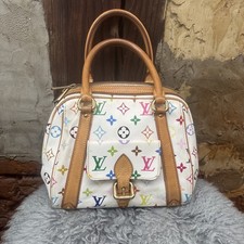LOUIS VUITTON Handtasche Priscilla Monogramm Multicolor Weiß. Original Selten