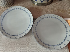 3Teller Winterling  Bavaria Germany blaues Muster am Rand ,26 cm