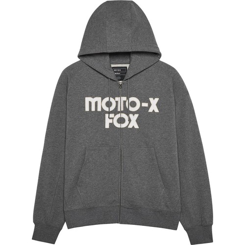 Fox fleece zip hoodie moto - fox,
