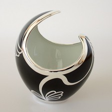 FRIEDRICH WILHELM SPAHR Silver Overlay  1000er-Silberauflage 50er PORZELLAN VASE