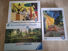 3er Set Puzzle à 1000 Teile, Van Gogh, Miro, Bali, Ravensburger Eurographics