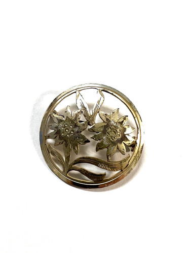 Brosche edelweiß 835 - brosche, silber