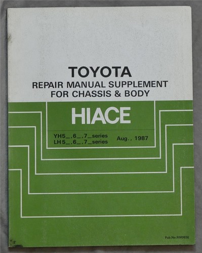 Toyota repair manual body - manual,