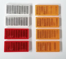8 x Reflektor Katzenaugen 76 x 34 mm Seitenstrahler zum Kleben Strahler Anhänger