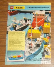 Seltene Werbung LEGO Schiffe 4030 Cargo Carrier 4010 Polizeiboot 1988
