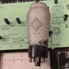 E-Röhre Telefunken VCL 11 Tube 4/11 mA Triode WW 2 geprüft auf Funke W19 BL-2557