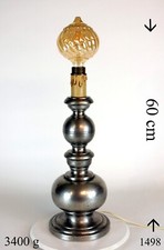 Tischlampe Lampe Zinn 95% Signiert Travail Alamain Handarbeit Hochwertig Germany